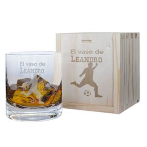 Vaso de whisky personalizado de deportista