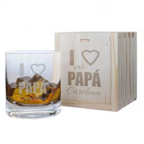 Vaso de whisky personalizado para papá