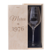 Copa de vino grabada cumpleaños