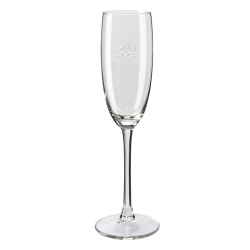 Copas de champaña personalizadas con nombre y arabescos