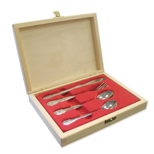 Cubiertos personalizados con caja