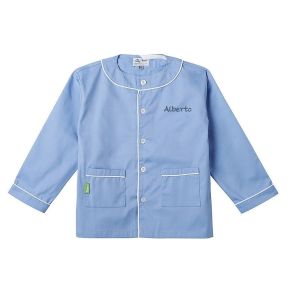 Delantal escolar personalizado tann's azul cielo