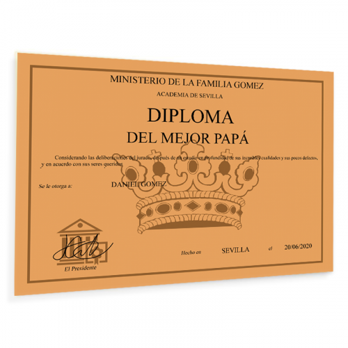 Diploma personalizado marron