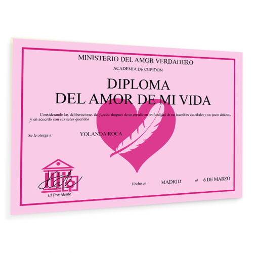 Diploma personalizado rosa