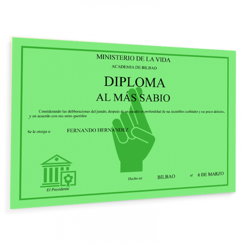 Diploma personalizado verde