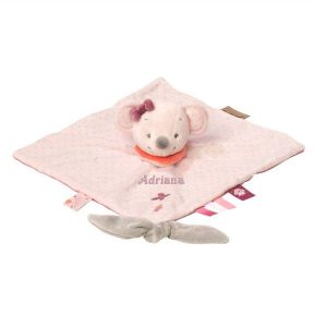 Peluche Raquel, la ratona rosa, personalizada