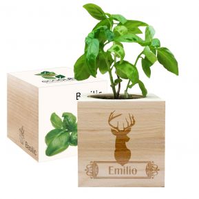 EcoCubo personalizado de madera Venado