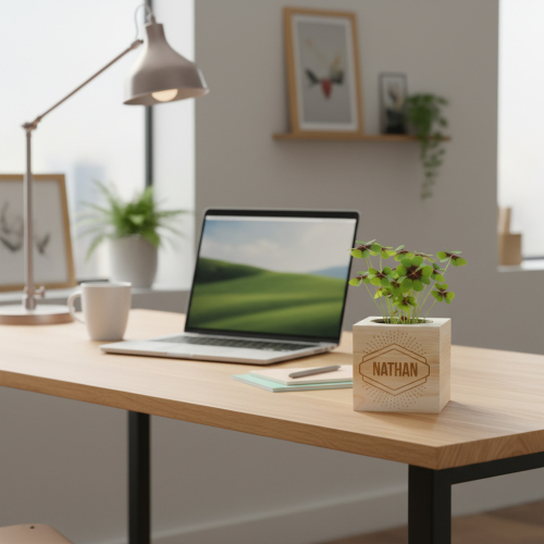 EcoCube personalizado con un nombre