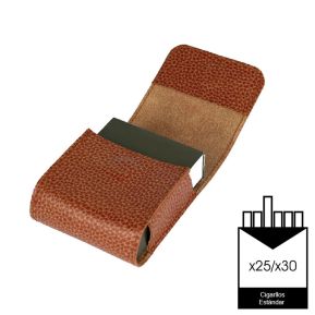 Estuche para paquete de 25/30 cigarrillos en cuero personalizado