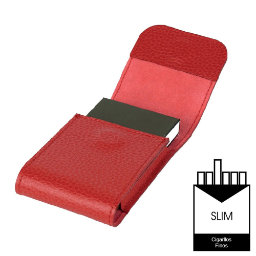 Estuche para paquete de cigarrillos SLIM en cuero