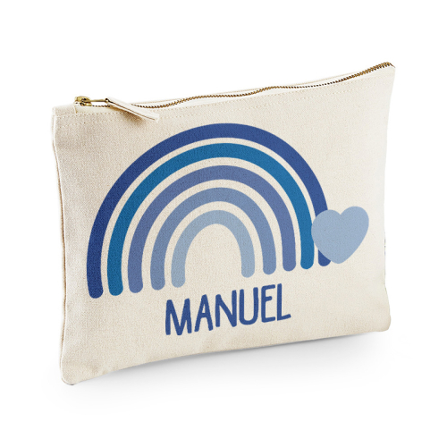 Estuche de algodón con estampado de arcoíris