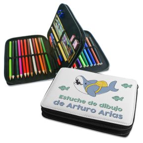 Estuche grande de coloreado personalizado animales