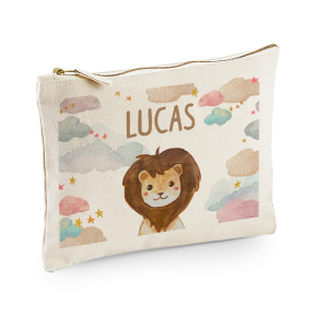 Estuche multiusos personalizado con nubes y animales Estuche multiusos personalizado con nubes y animales