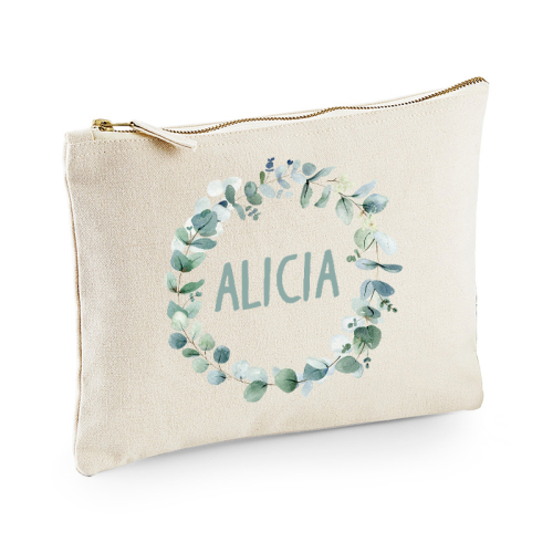 Estuche personalizado con corona vegetal