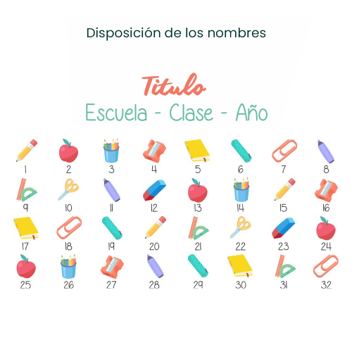 Estuche personalizado Recuerdos de clase