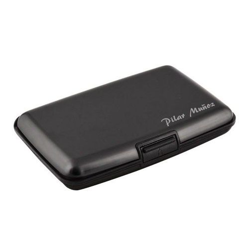 Estuche de tarjeta de visita color negro personalizado