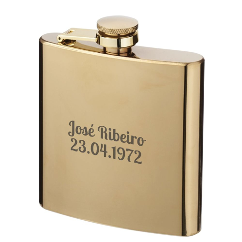 Frasco dorado personalizado