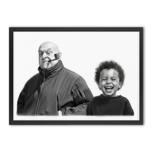 Fotomontaje para un retrato al estilo carboncillo