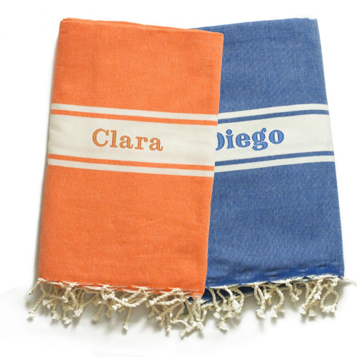 Toallas de playa en fouta personalizadas