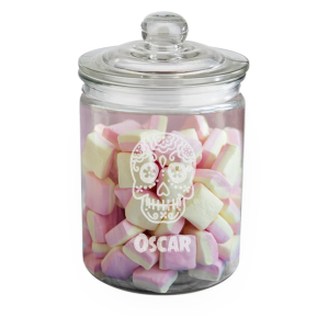 Frasco de dulces de Halloween grabado