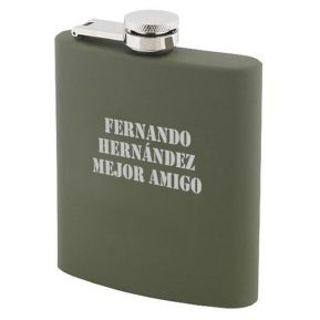 Petaca verde personalizada