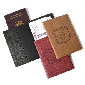 Funda de pasaporte personalizada con marco de flor