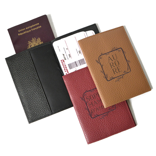 Funda de pasaporte personalizada marco floral