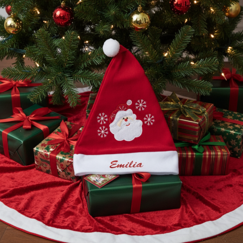 Gorro de Navidad bordado para niños