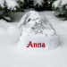 Gorro navideño con copos brillantes