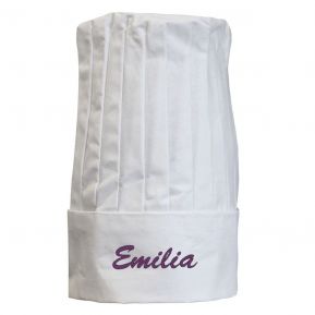 Gorro recto de cocinero blanco personalizado