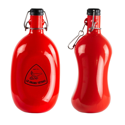 Botella personalizada roja cóncava Le Grand Tétras 