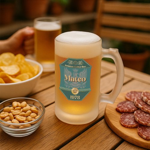 Jarra de cerveza personalizada con motivo Royal Eagle