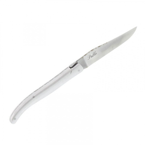 Laguiole Le Fidèle con mango en aluminio grabado