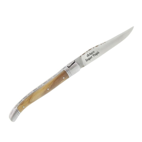 Cuchillo Laguiole Le Fidèle en olivo grabado