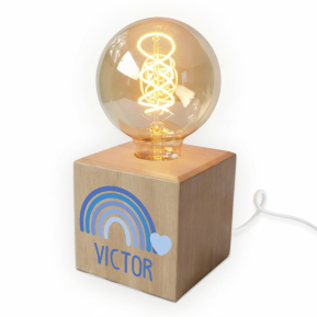 L�mpara bombilla de filamento impresa arco�ris