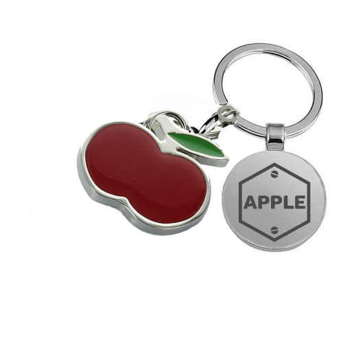 Llavero manzana grabado