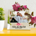 Marco de foto plateado personalizado Amor