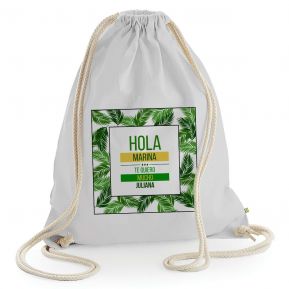 Mochila de algodón personalizada palmeral