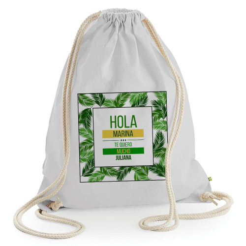 Mochila de algodón palmeras