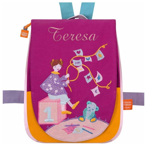 Mochila Oiseau Bateau niña y oso 