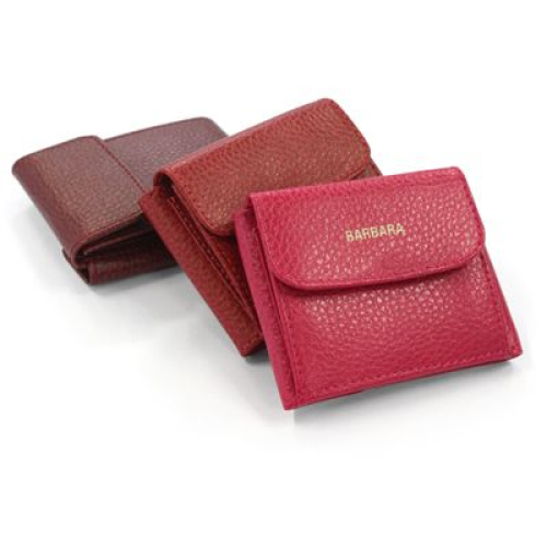 mondero con billetera en cuero personalizado nombre