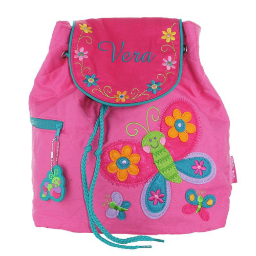 Mochila mariposa rosada personalizada