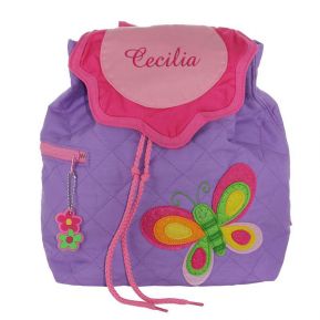 Mochila mariposa violeta personalizada