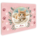 Placa de puerta con foto de mascota en estilo acuarela Placa de puerta con foto de mascota en estilo acuarela