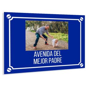 Placa de calle personalizada con una foto