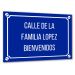 Placa de calle personalizada