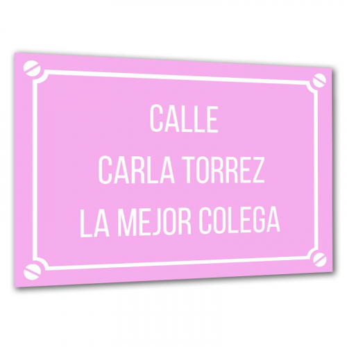 Placa de calle personalizada