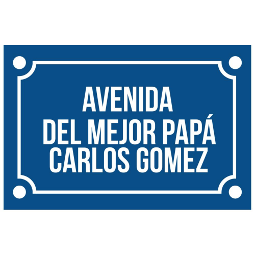 placa de calle personalizada de exterior