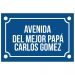 placa de calle personalizada de exterior