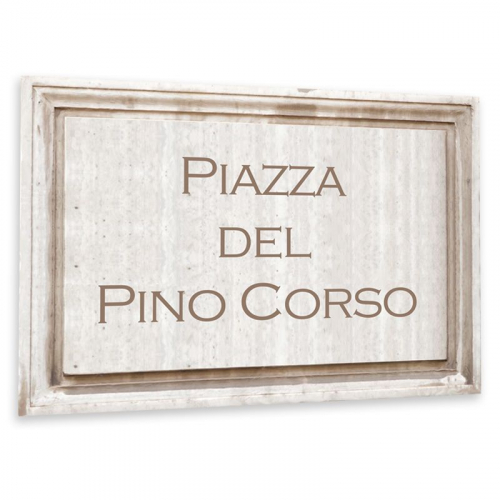 Placa de calle italiana personalizada